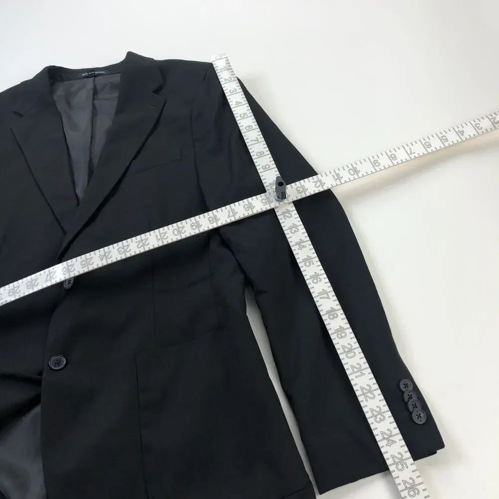 Banana Republic Tailored Fit 40 Polyester Button Blazer Sport Coat Black HRJ
